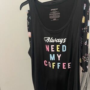 Black Graphic Tank Top